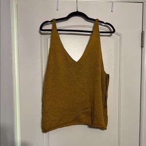 H&M Brown and Yellow Tank Top Knit Style